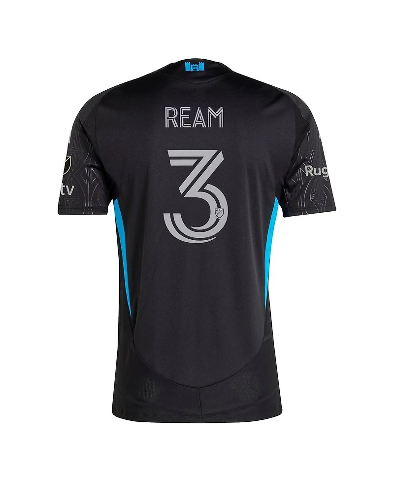 Adidas Men's Tim Ream Black Charlotte Fc 2025 Fortress Kit Authentic Player Jersey