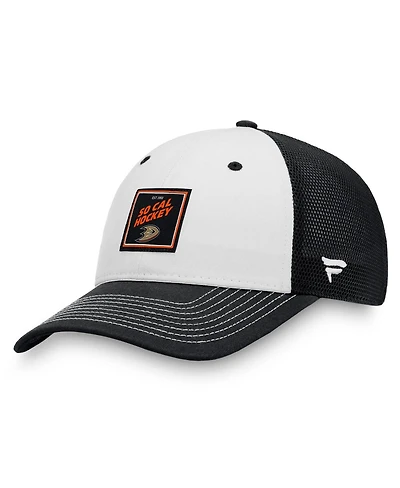 Fanatics Men's Black/White Anaheim Ducks Block Party Snapback Hat