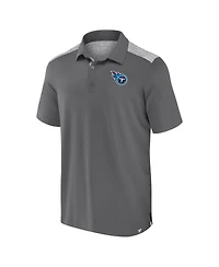 Fanatics Men's Gray Tennessee Titans Long Shot Polo Shirt