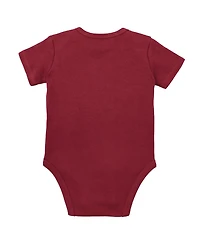 Mitchell & Ness Baby Boys and Girls 3-Pack Crimson/Heather Gray Alabama Crimson Tide Bodysuit, Bib Bootie Set