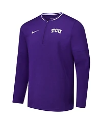 Nike Men's Purple Tcu Horned Frogs Coaches Quarter-Zip Jacket