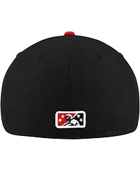 New Era Men's Black Hickory Crawdads Authentic Collection 59FIFTY Fitted Hat