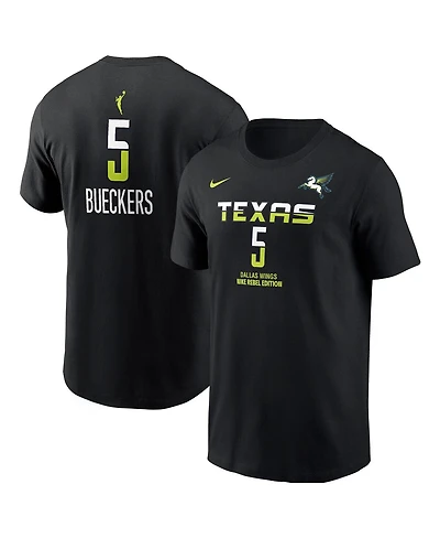 Nike Men's Paige Bueckers Black Dallas Wings 2025 Wnba Draft Rebel Edition Name Number T-Shirt