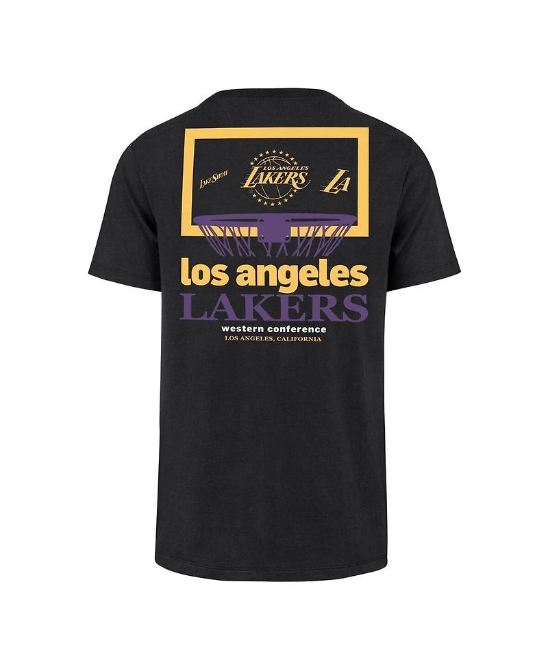 '47 Brand Men's Black Los Angeles Lakers City Edition Backboard Franklin T-Shirt
