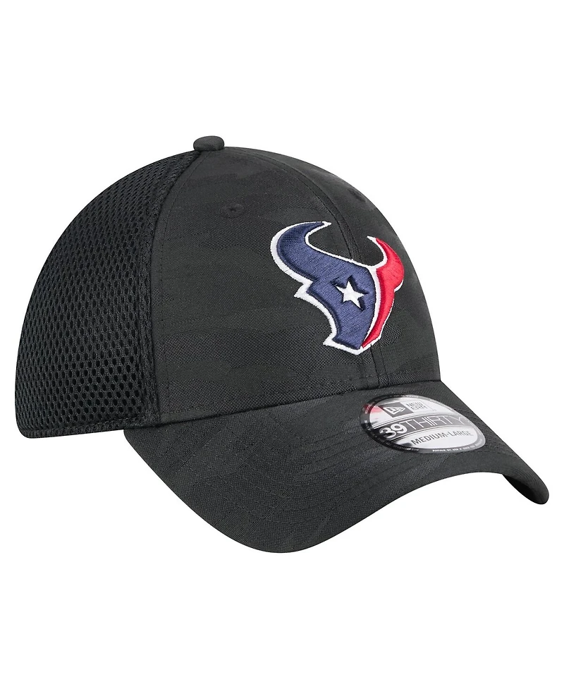 New Era Men's Black Houston Texans Active Camo 39THIRTY Flex Hat