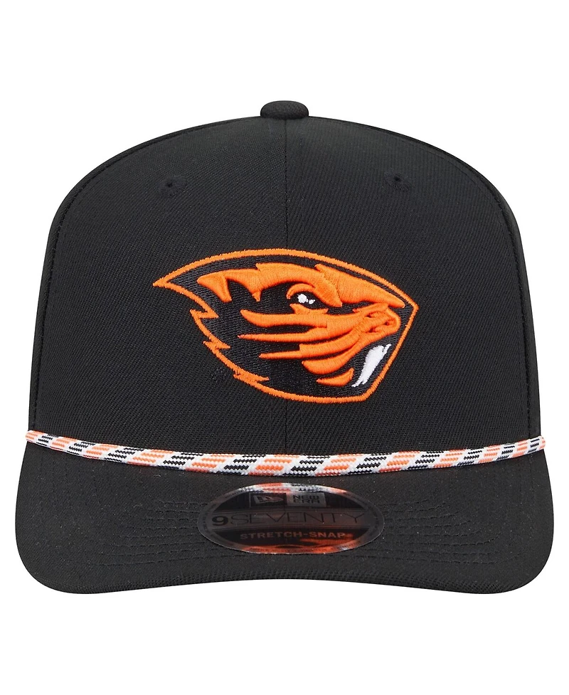 New Era Men's Black Oregon State Beavers Game Day Multi-Rope 9SEVENTY Stretch-Snap Hat