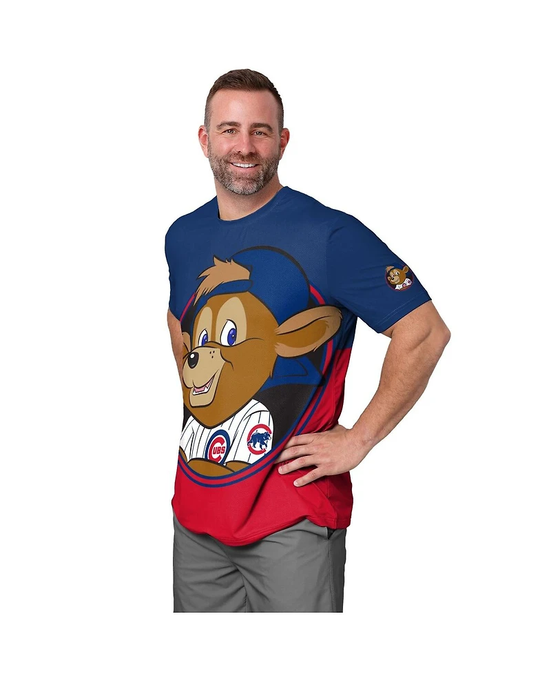 Foco Men's Royal/Red Chicago Cubs Big Logo Mascot T-Shirt