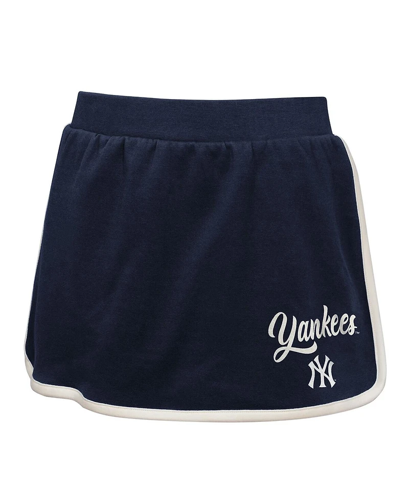 Outerstuff Big Girls 2-Piece Navy New York Yankees Base Trainer Johnny Polo Shirt and Skort Set