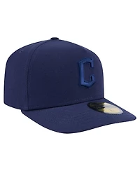 New Era Men's Navy Cleveland Guardians Color Pack A-Frame 59FIFTY Fitted Hat