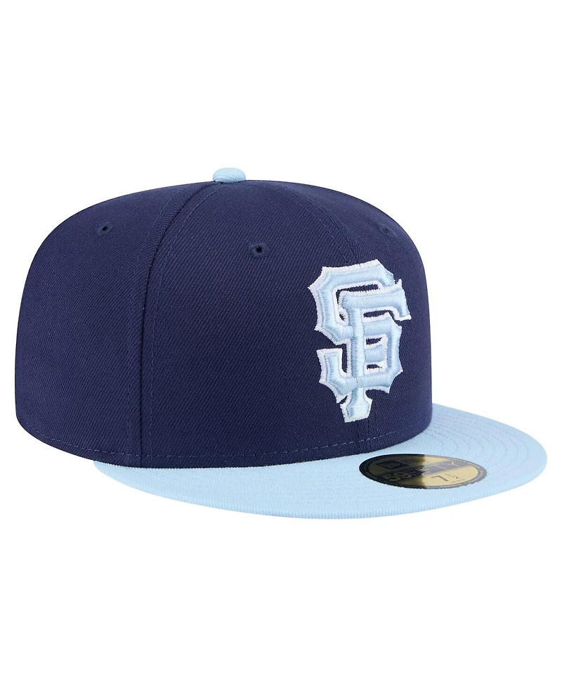 New Era Men's Navy/Light Blue San Francisco Giants Color Pack 2-Tone 59FIFTY Fitted Hat