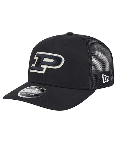New Era Men's Black Purdue Boilermakers Primary 9SEVENTY Trucker Stretch-Snap Hat