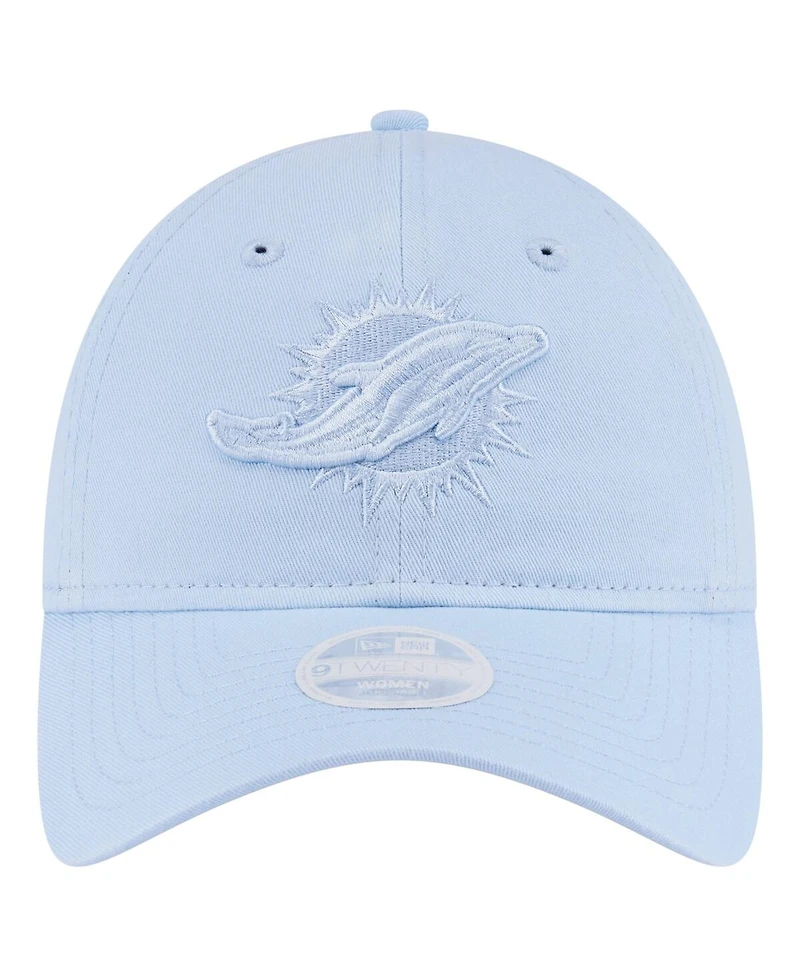 New Era Women's Light Blue Miami Dolphins Color Pack 9TWENTY Adjustable Hat