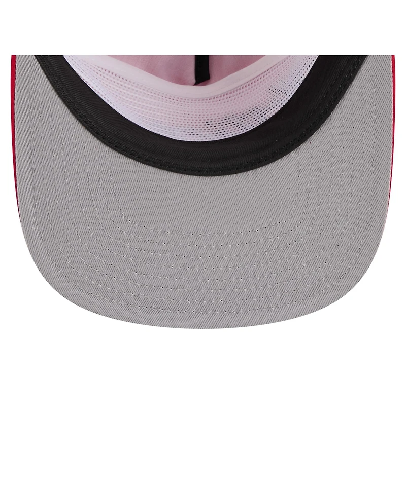 New Era Men's Red Washington Nationals Retro Satin Script Golfer Adjustable Hat