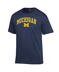 Champion Men's Navy Michigan Wolverines Arch Over Logo T-Shirt