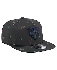 New Era Men's Black Chicago Bears Gummy Golfer Adjustable Hat