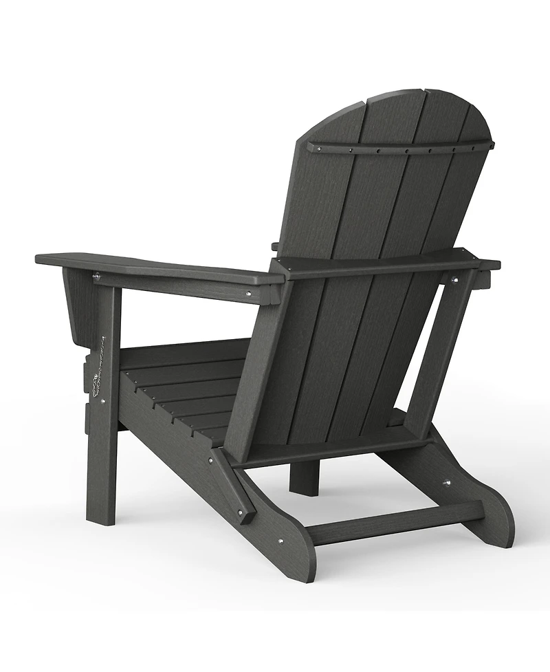 Outdoor Patio Hdpe Resin Adirondack Chair With Cup Holder and Phone
