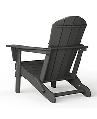 Outdoor Patio Hdpe Resin Adirondack Chair With Cup Holder and Phone