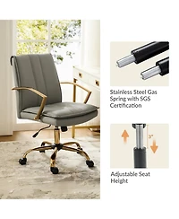 Gabriela Modern Rocking Tilting Office Chair with 360-degree Swivel Base