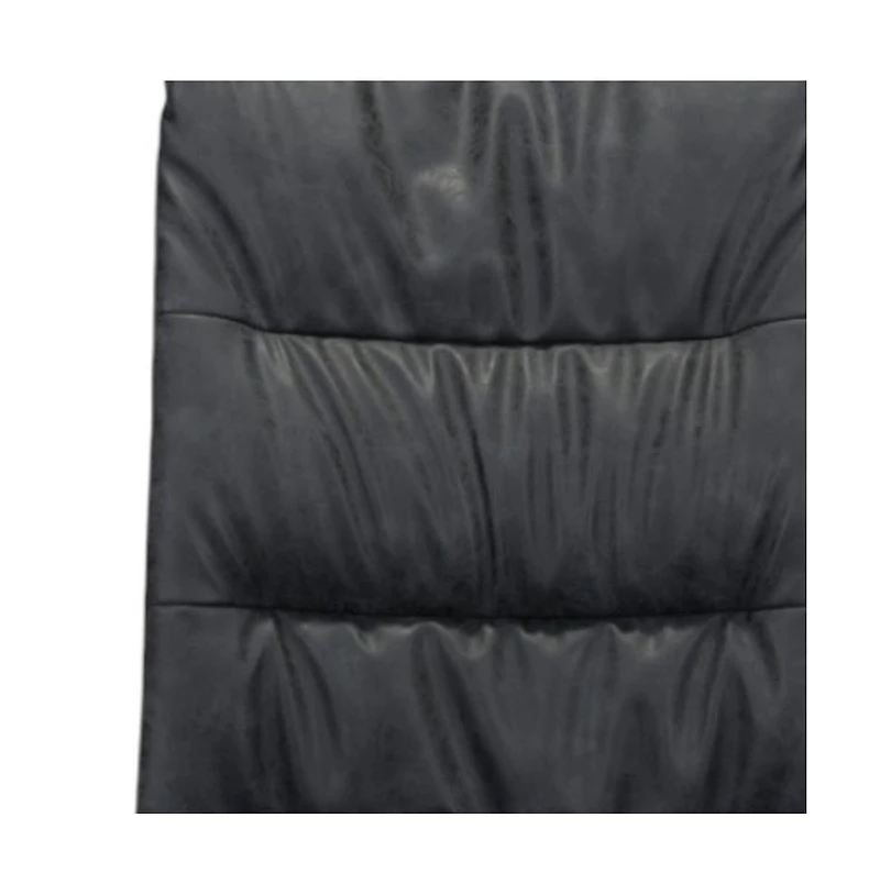 Set of 2 Tufted Upholstered Faux Leather Dining Side Chairs for Room