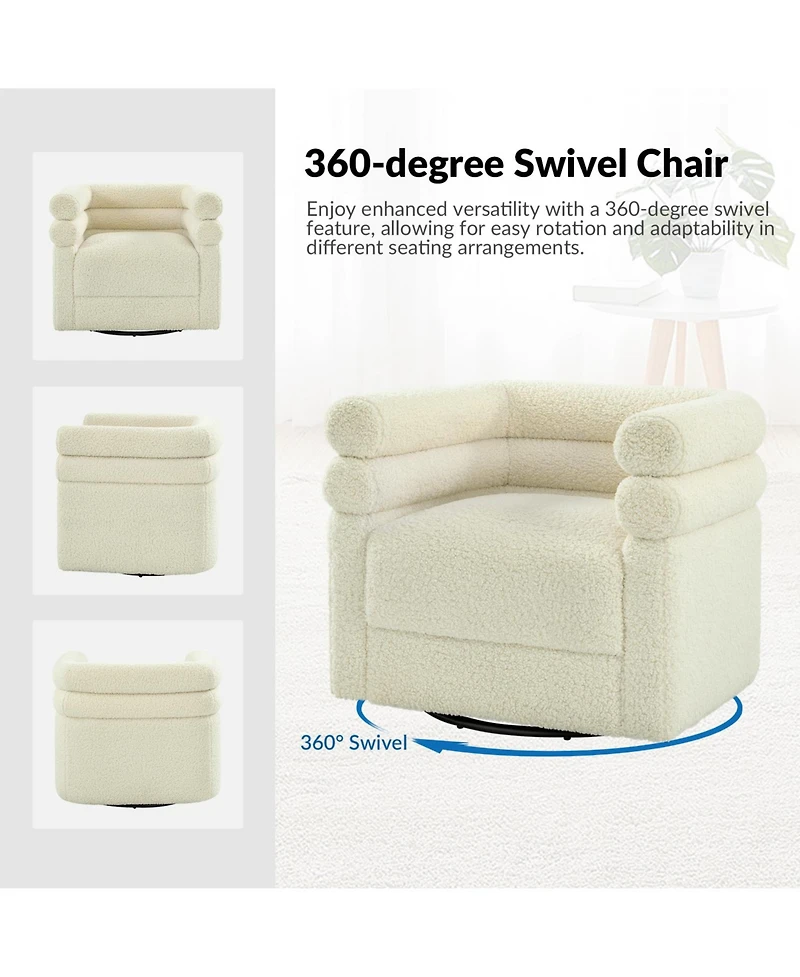 Donat Modern Swivel Barrel Chair