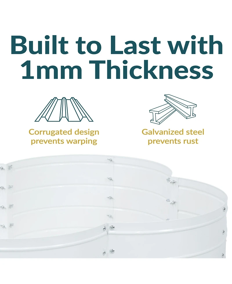 Galvanized Steel 4-Leaf Clover-Shaped Raised Garden Bed
