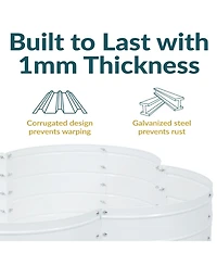 Galvanized Steel 4-Leaf Clover-Shaped Raised Garden Bed