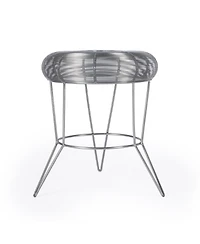 Contemporary Round Top End Table with Wire Base for Living Room