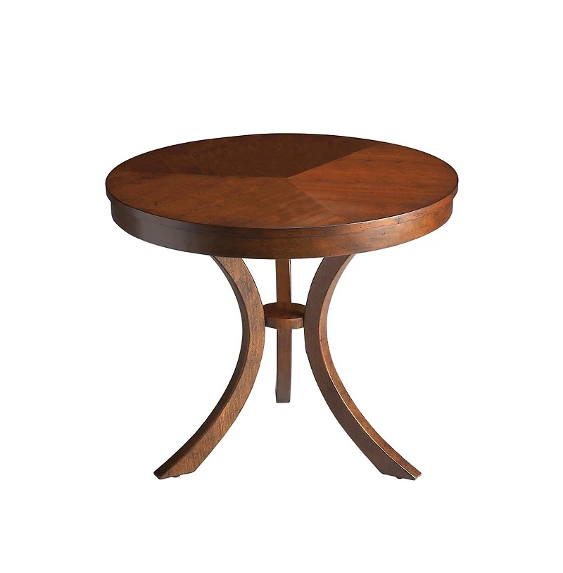 Contemporary Round Side Table – Durable Manufactured Wood Design