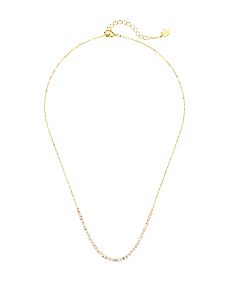 Unwritten Cubic Zirconia Tennis Butterfly Layered Necklace Set