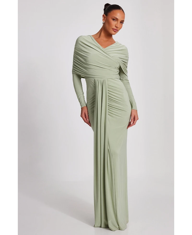Quiz Women's Ity Maxi Dress with Draping