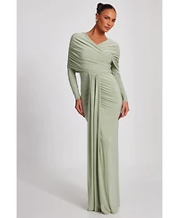 Quiz Women's Ity Maxi Dress with Draping