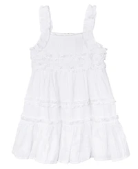 Rare Editions Toddler and Little Girls Clip-Dot Shadow Strip Dress