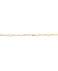 Effy Cultured Freshwater Pearl (3-1/2 - 7-1/2mm) 18" Collar Necklace in 14k Gold-Plated Sterling Silver