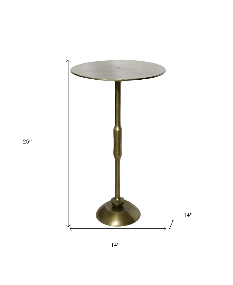 Iron Round End Table for Living Room or Bedroom Decor