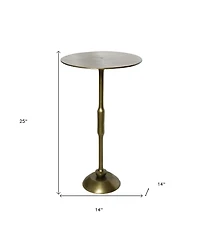 Iron Round End Table for Living Room or Bedroom Decor