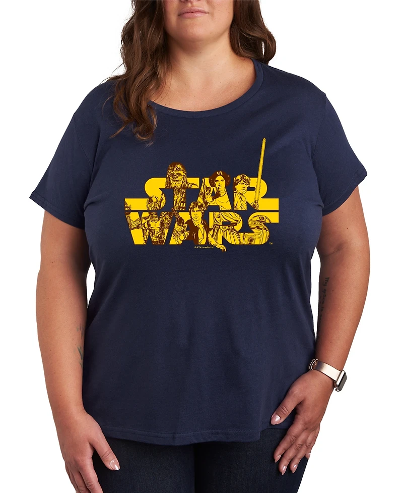 Hybrid Apparel Plus Star Wars Logo Graphic T-Shirt