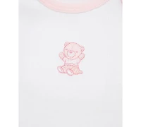 Little Me Baby Girls Cotton Bears Bodysuits & Pants, 5 Piece Set