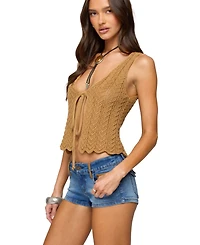 Edikted Women's Sadiee Split Front Knit Top