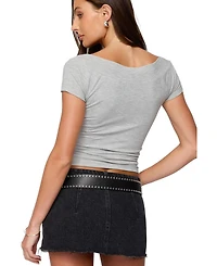 Edikted Womens Becca Boat Neck Top