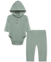 Little Me Baby Hooded Bodysuit & Pants, 2 Piece Set