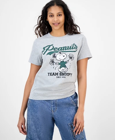 Grayson Threads, The Label Juniors' Peanuts Snoopy Cheer T-Shirt