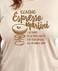 Hybrid Apparel Plus Espresso Martini Graphic Crew Neck T-Shirt