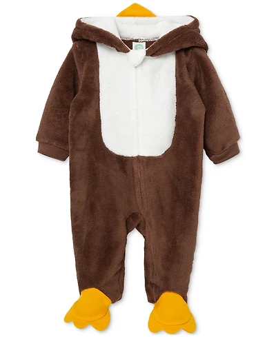 Little Me Baby Turkey Minky Fleece Footed Coverall