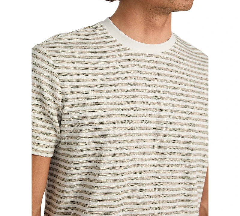Guess Men's Baxter Short Sleeve Striped Crewneck T-Shirt