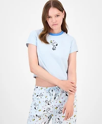 Love Tribe Juniors' Snoopy Crewneck T-Shirt
