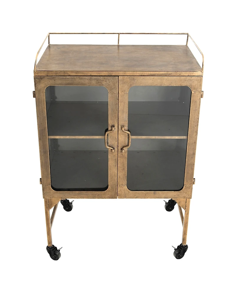 Creative Co-op 16.1" Metal Vintage Bar Cabinet