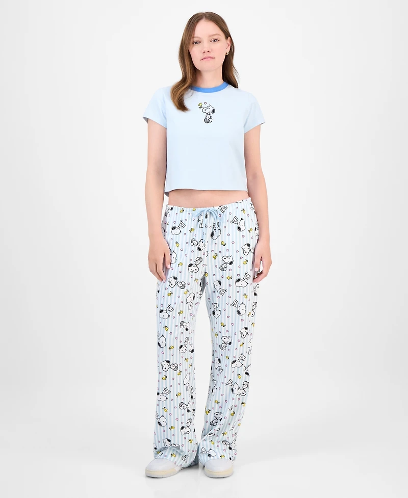 Love Tribe Juniors' Snoopy Crewneck T-Shirt