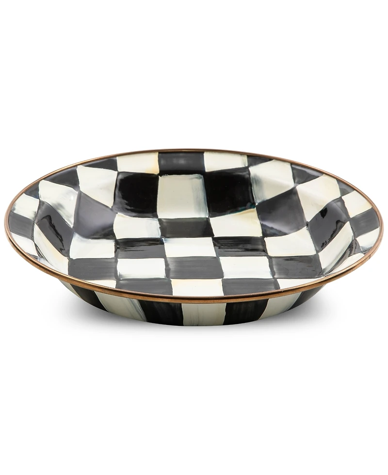 Mackenzie-Childs Courtly Check Enameled 9.5" Pie Plate