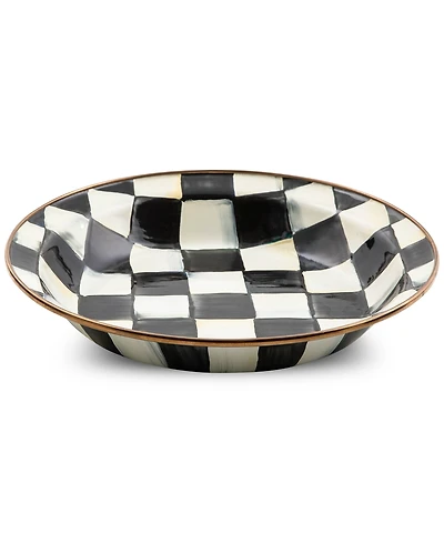 Mackenzie-Childs Courtly Check Enameled 9.5" Pie Plate