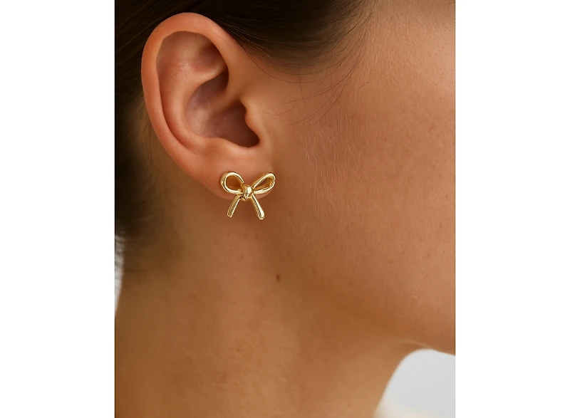 Vanilia Bow Earrings in Gold
